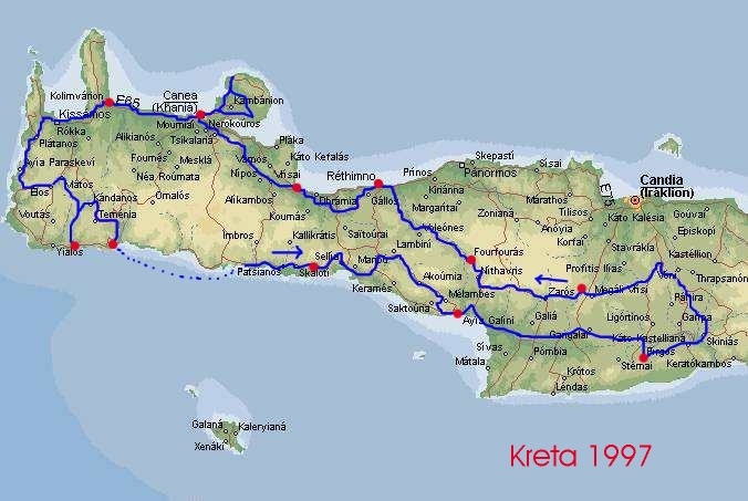 Cykling i Grekland 1997, Kreta